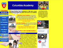 Tablet Screenshot of columbia-academy.org